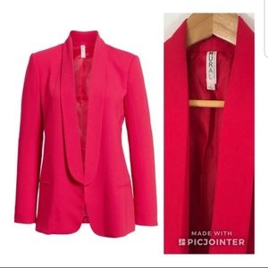 Mural Slouchy boyfriend blazer, lipstick red. L.